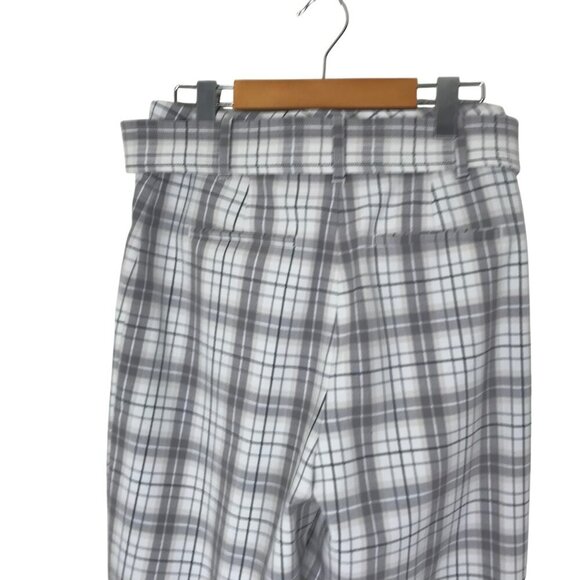 Aritzia Wilfred Plaid High Waisted With Belt Dress Pants Size 8 - Picture 6 of 9